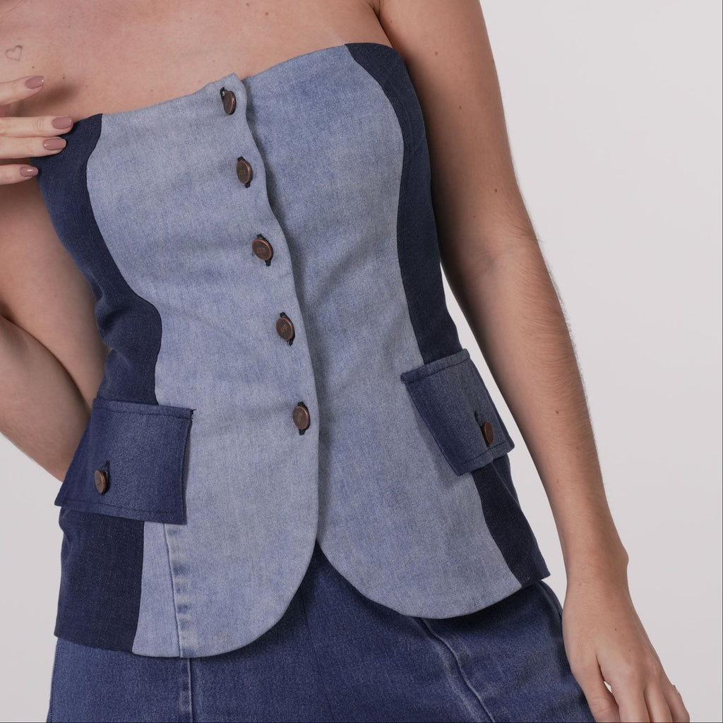 Milano Denin Corset - Coleção Elevate