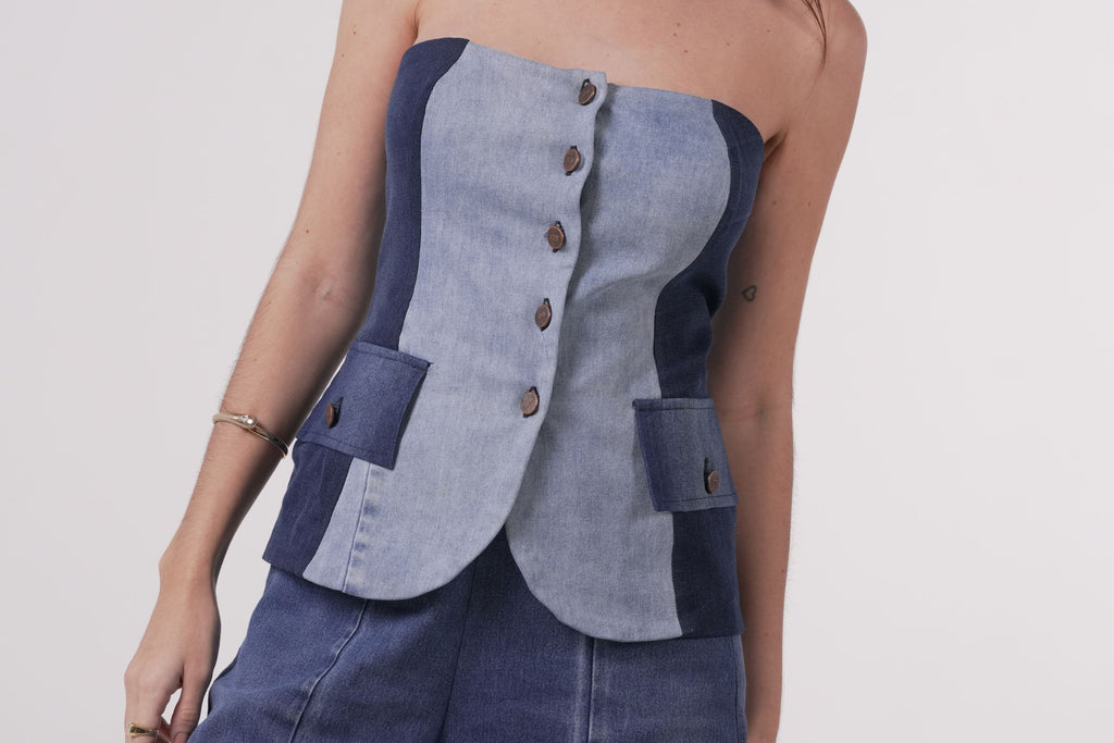 Milano Denin Corset - Coleção Elevate