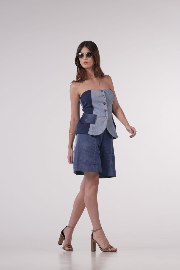 Milano Denin Corset - Coleção Elevate