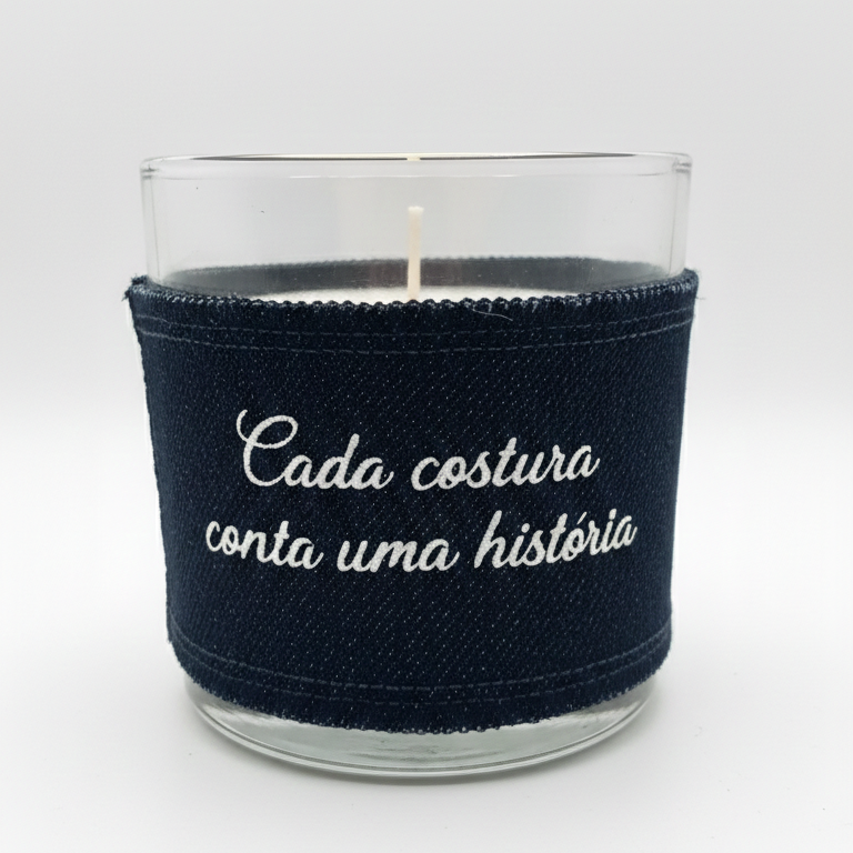 Vela Jeans do Bem - Cada costura conta uma história.