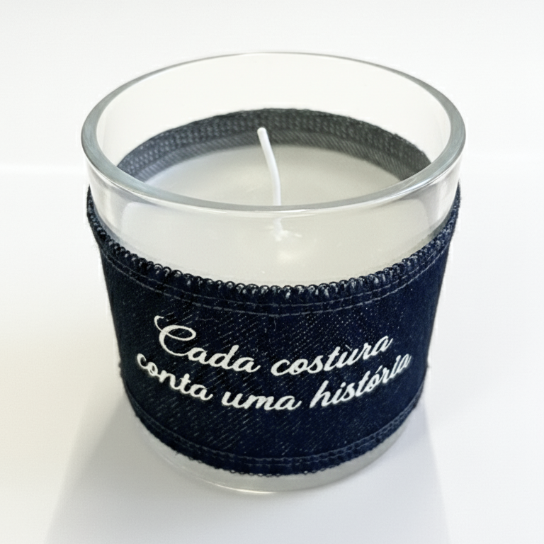Vela Jeans do Bem - Cada costura conta uma história.